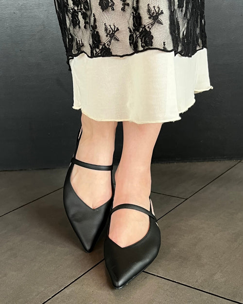 BELLA mary jane pointue – noir