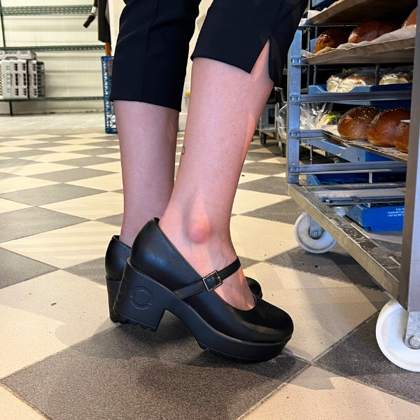 strappy DREY heel - black