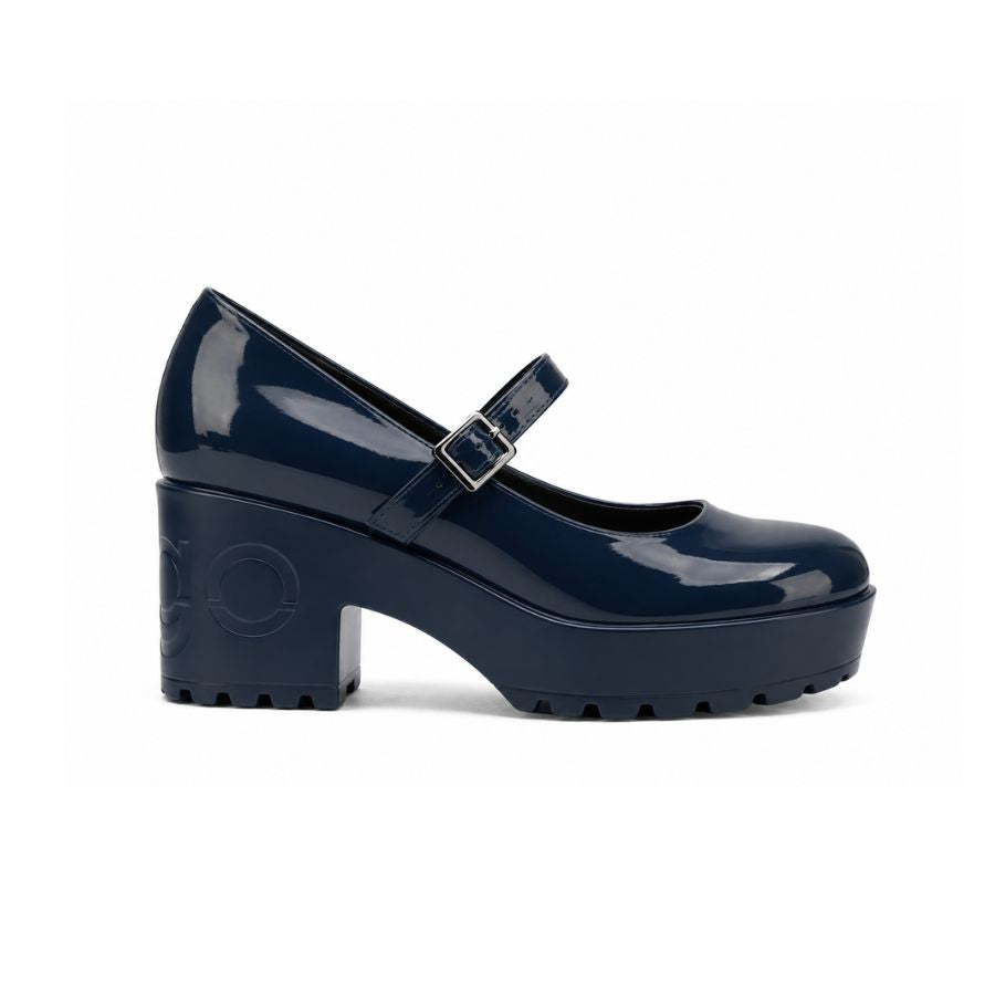 strappy DREY heel - patent navy
