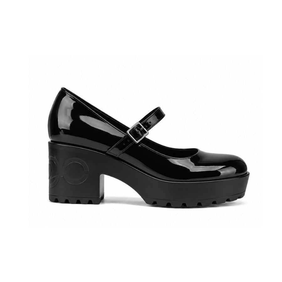 strappy DREY heel - patent black