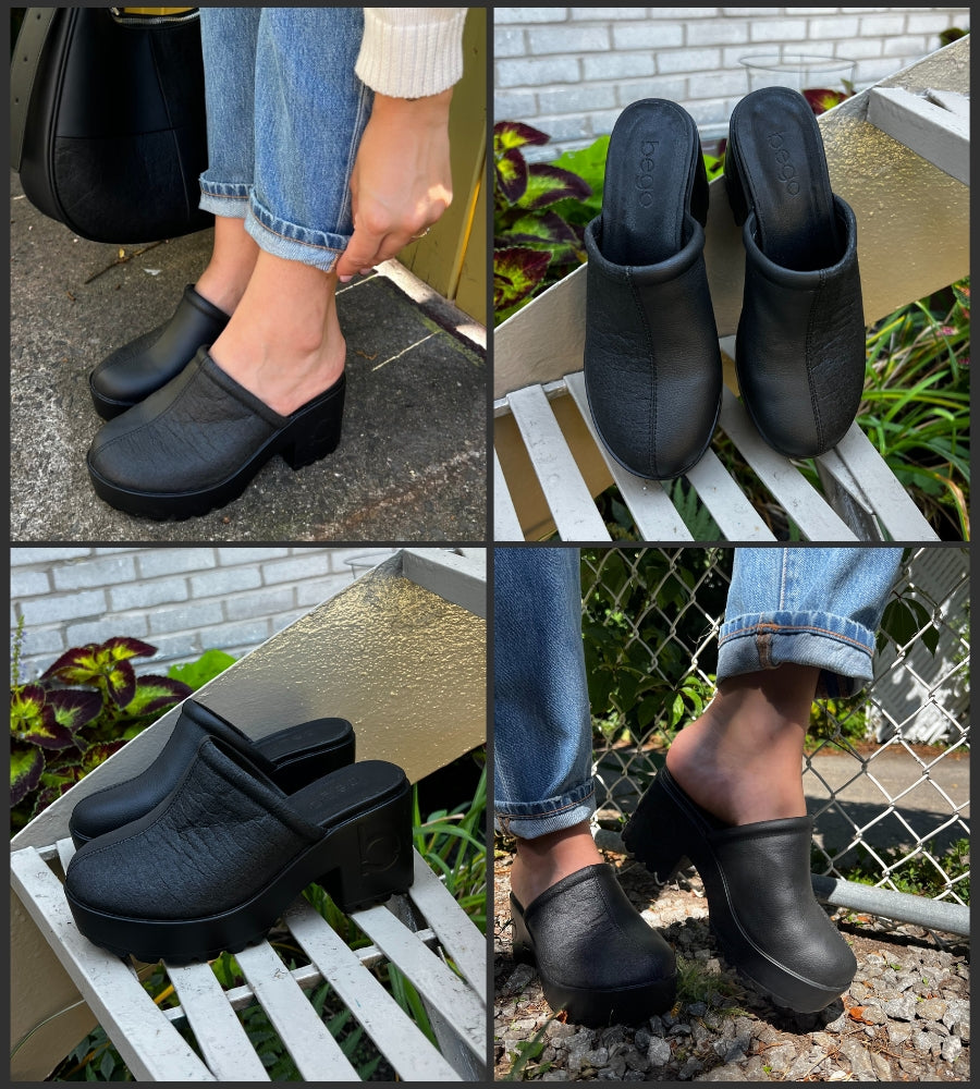 IRENE heeled clogs - black