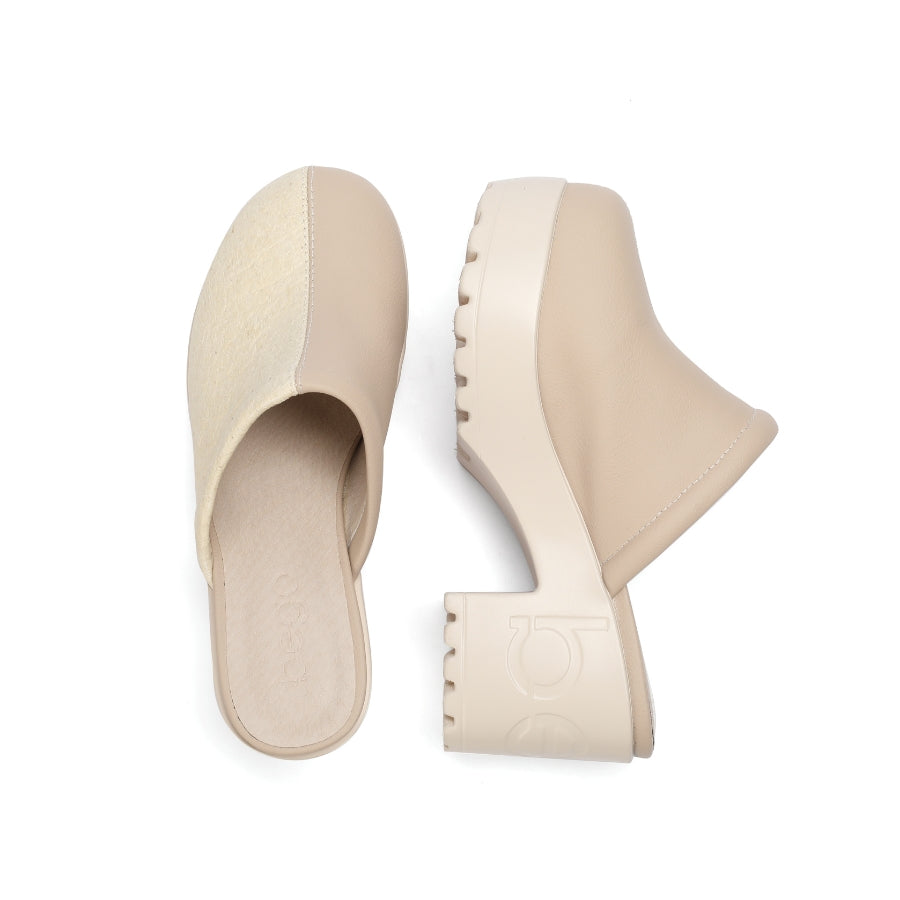 IRENE heeled clogs - beige