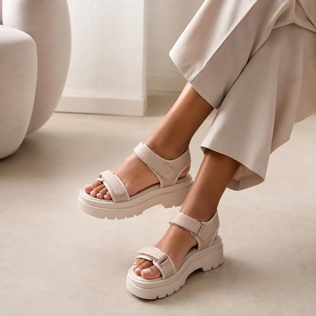 AXEL-GRAPE LEATHER sandals - beige