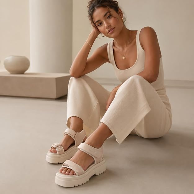 AXEL-GRAPE LEATHER sandals - beige