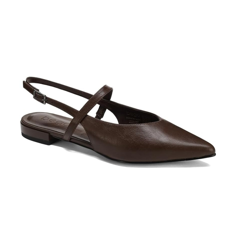 BELLA pointed mary jane - brown