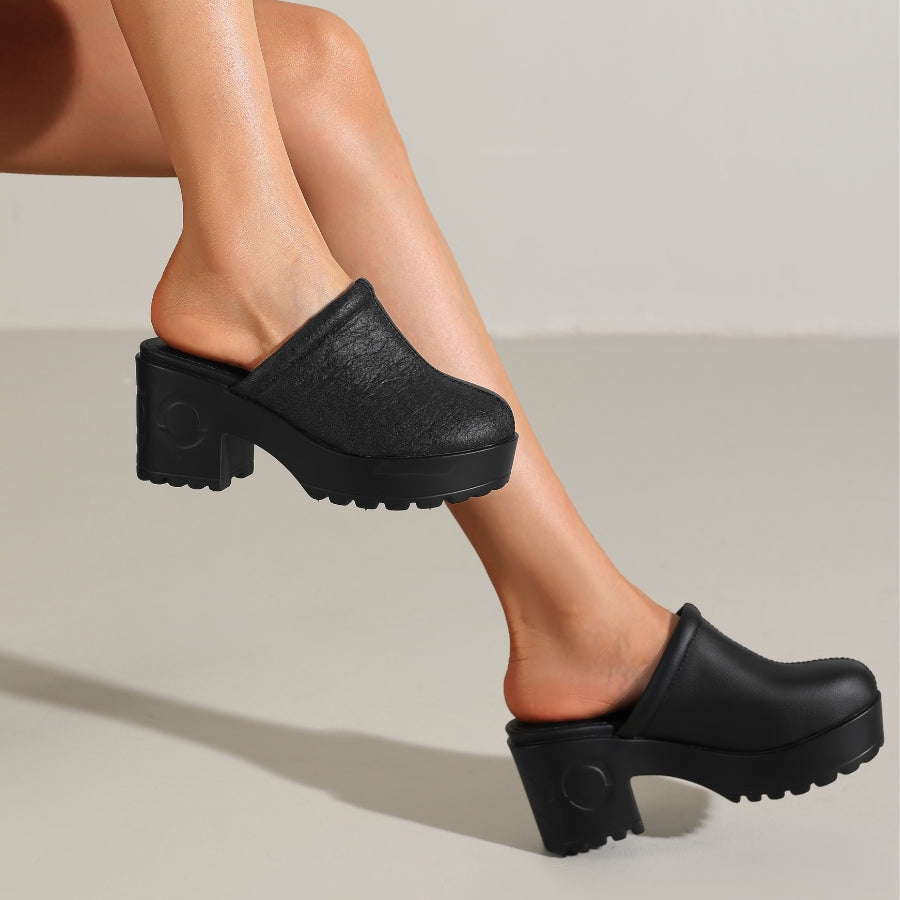 IRENE heeled clogs - black