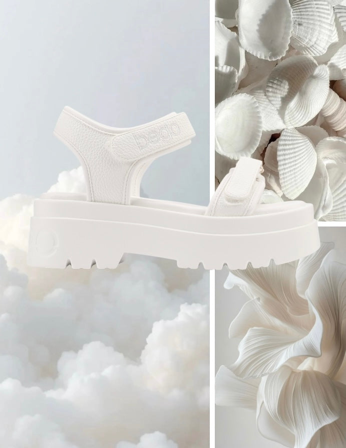 Sandales AXEL-GRAPE EN CUIR - blanche