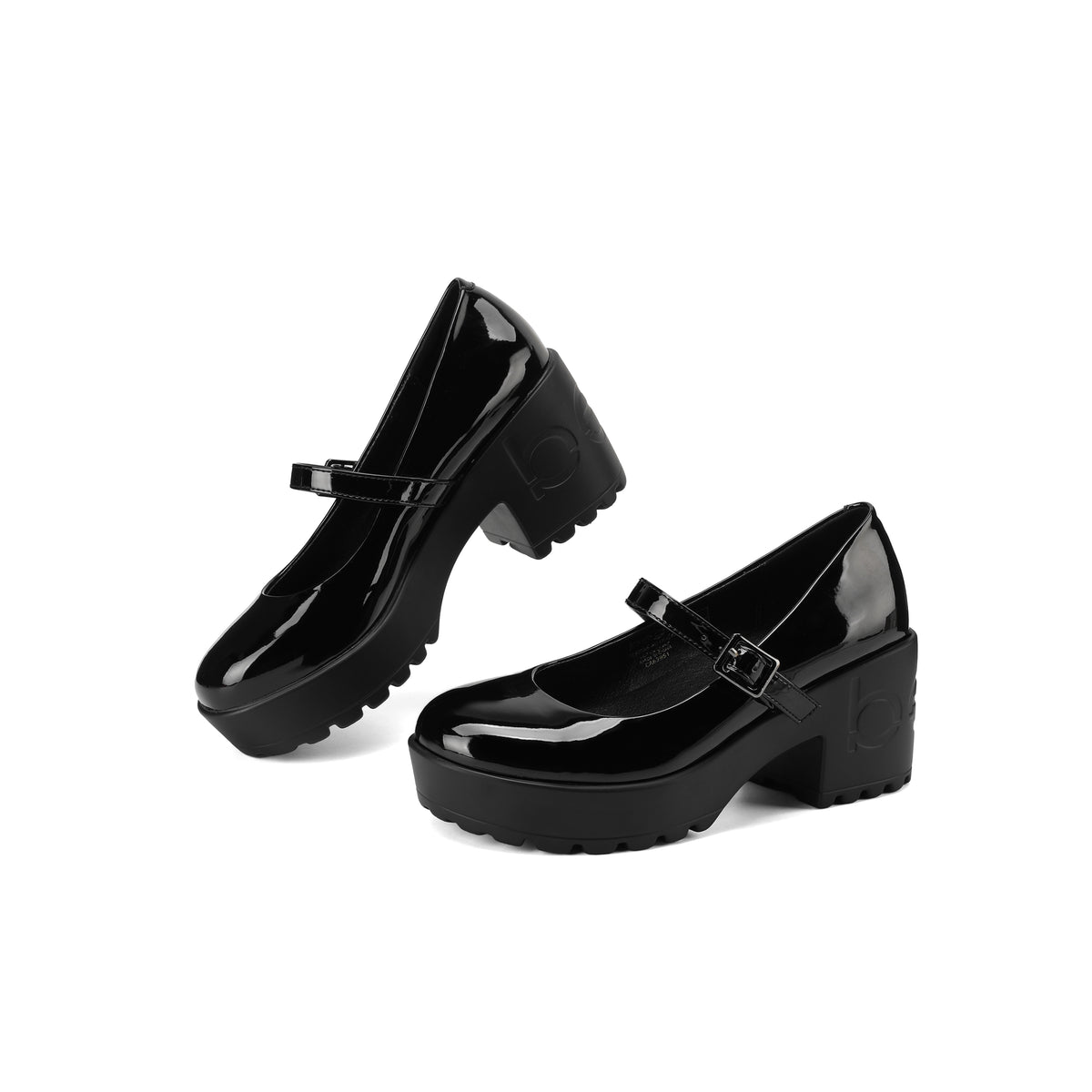 strappy DREY heel - patent black