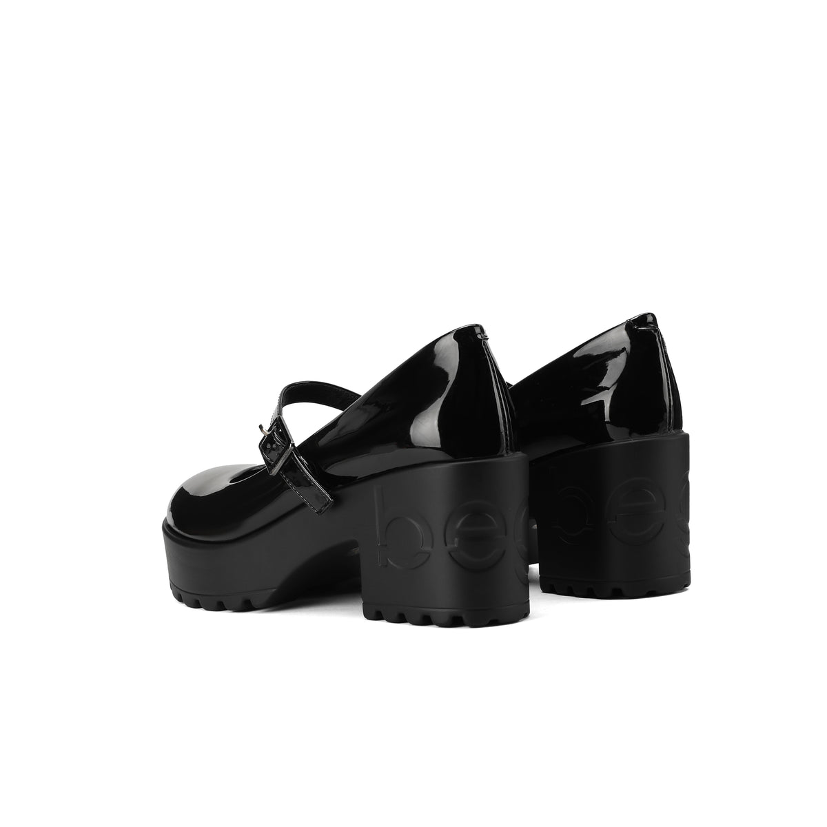 strappy DREY heel - patent black