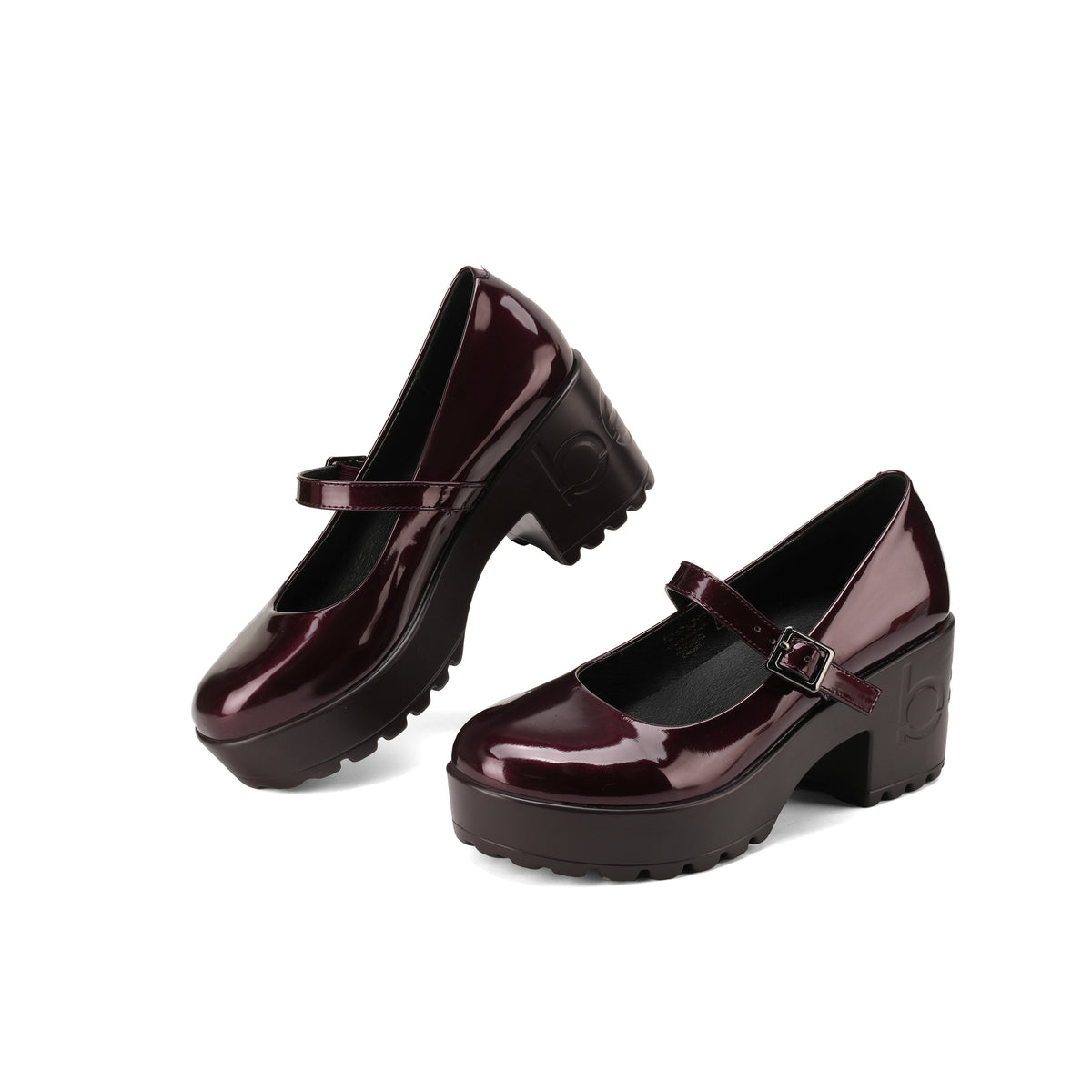 strappy DREY heel - patent burgundy