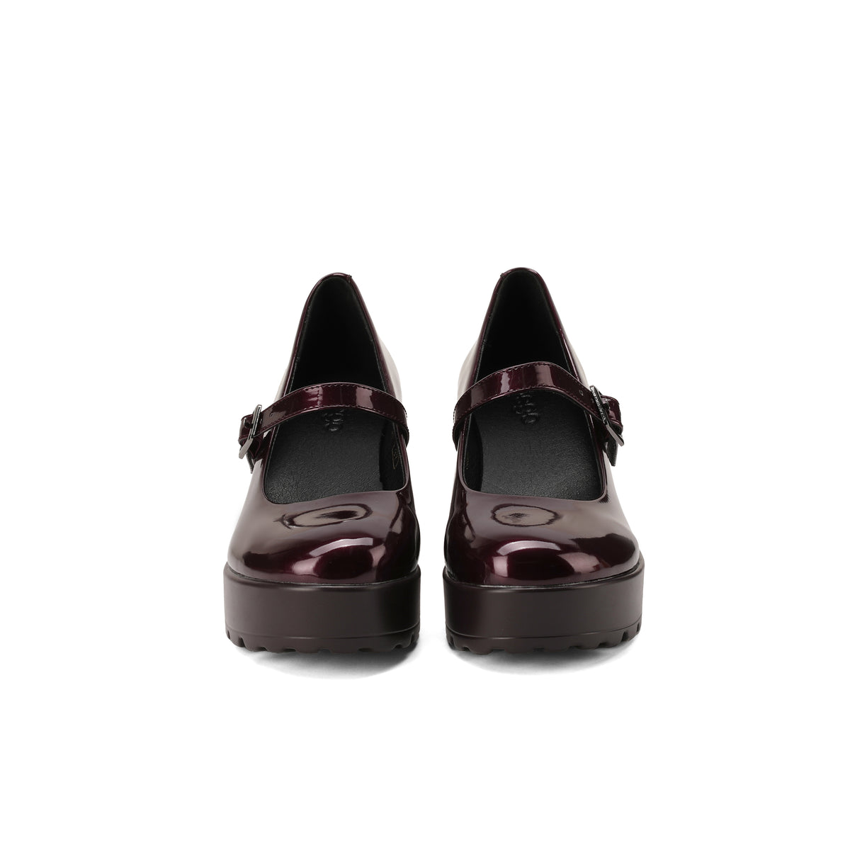 strappy DREY heel - patent burgundy