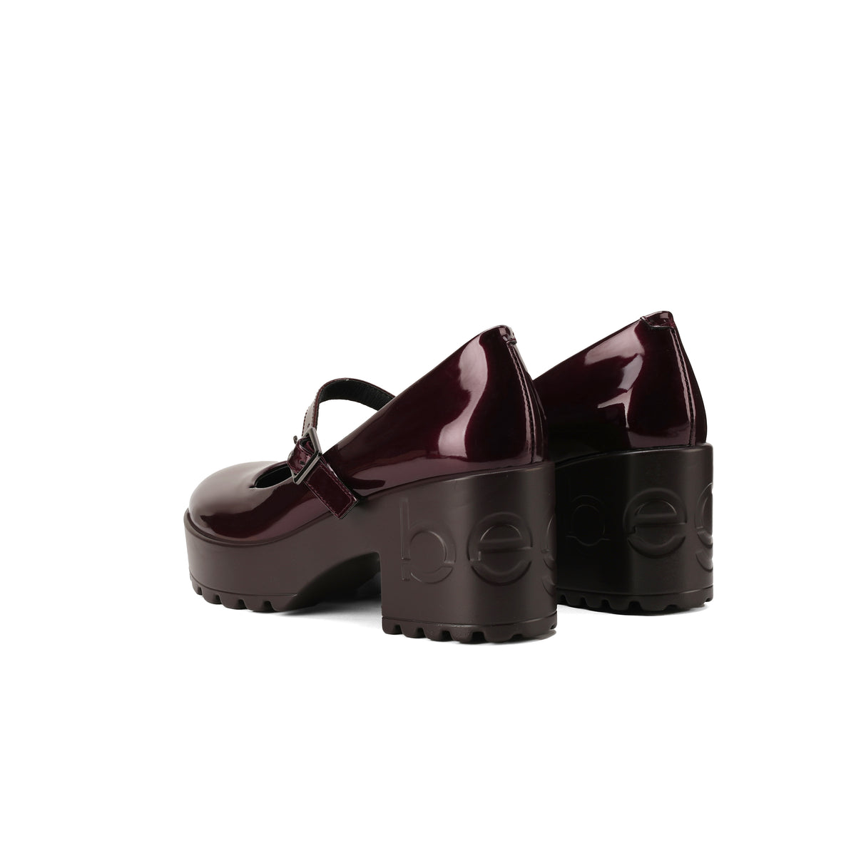 strappy DREY heel - patent burgundy