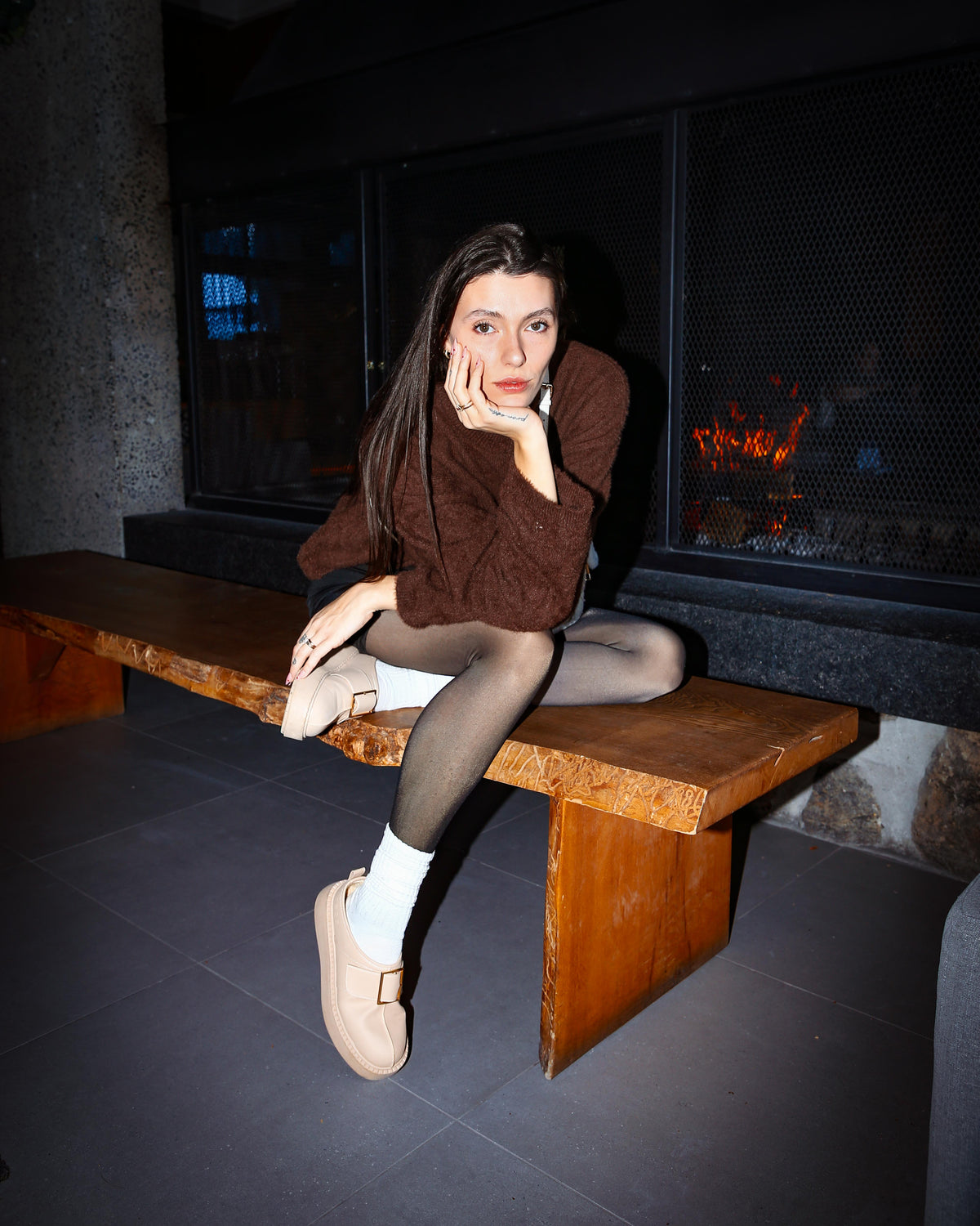 EZRA mini boots - beige